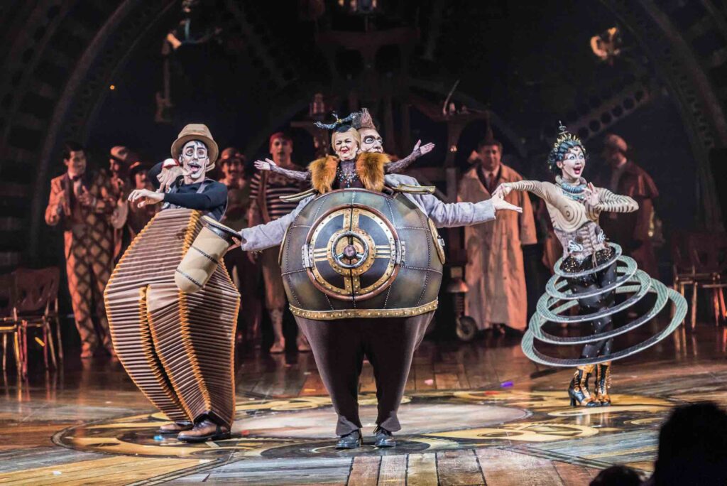 Cirque du Soleil’s KURIOS actors on stage in costume