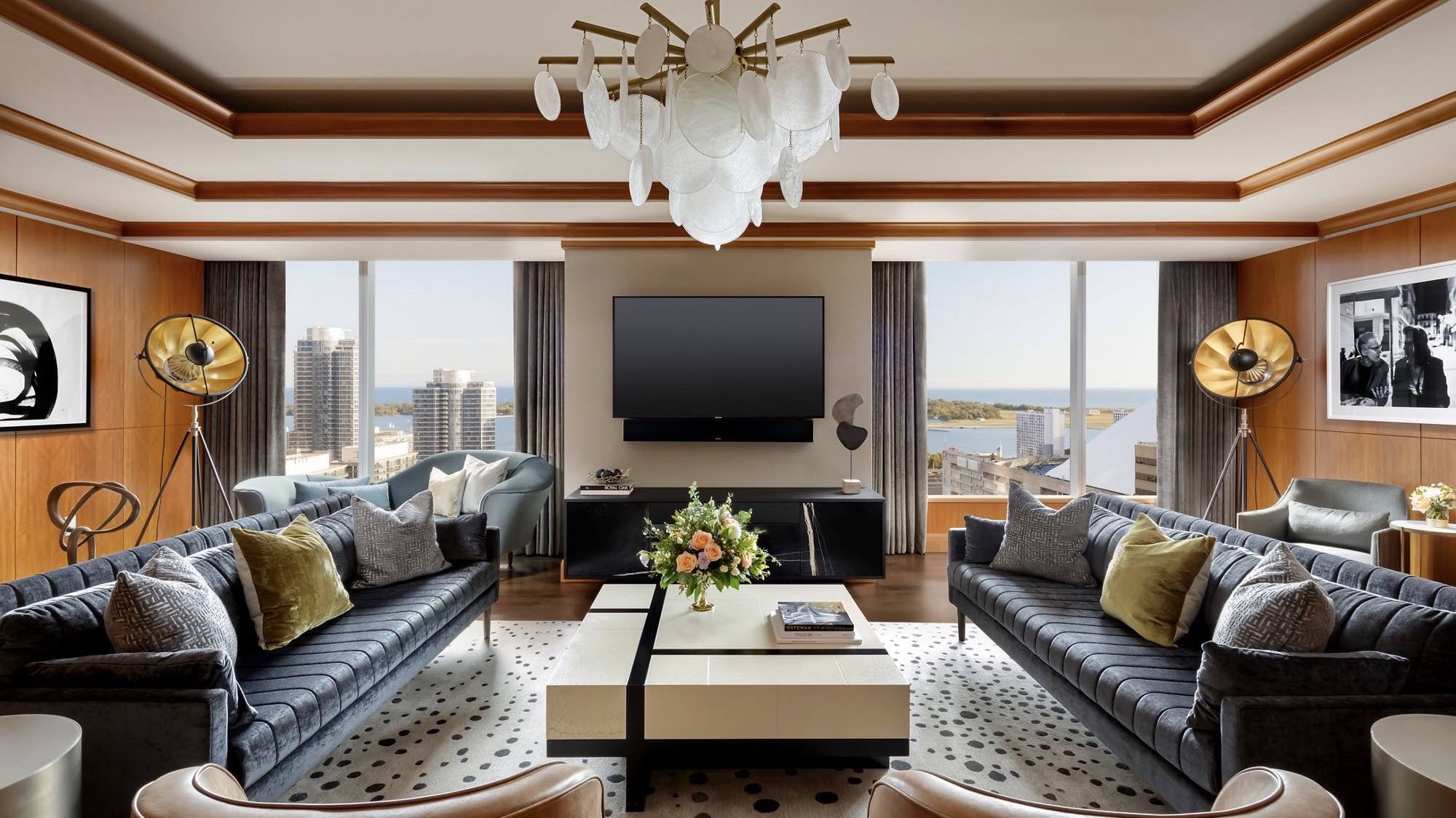 Ritz Carlton luxury suite with city view in luxury hotels in Toronto
