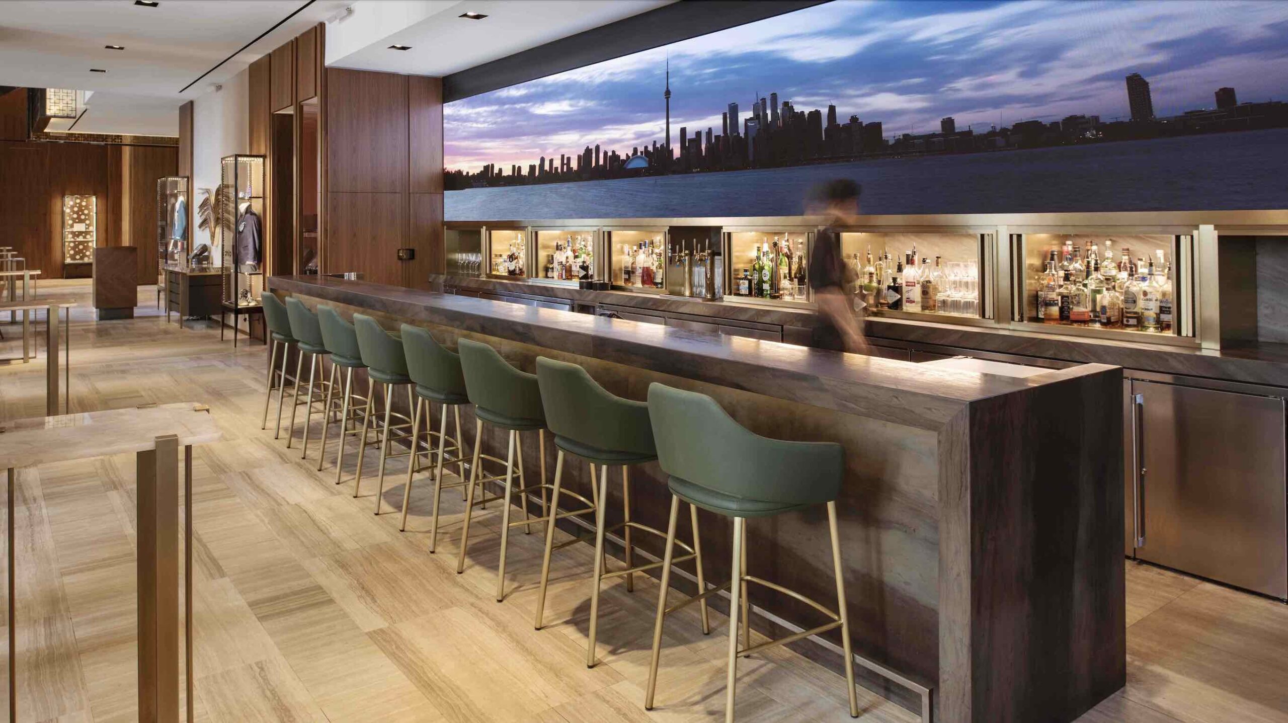 Four Seasons Toronto DBar interior with bar staff